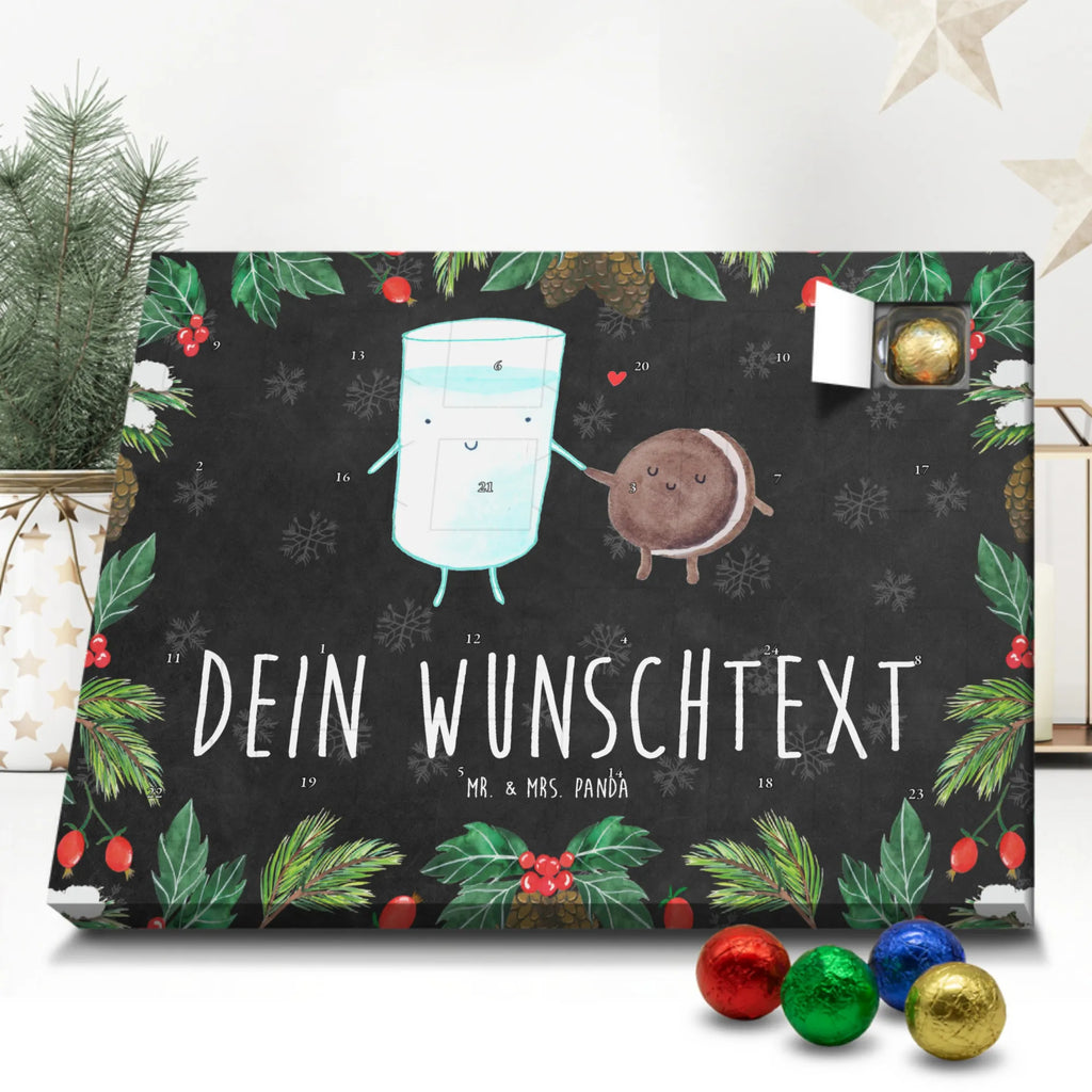 Personalisierter Schoko Adventskalender Milch Keks Personalisierter Adventskalender, Adventskalender mit Namen, Tiermotive, Gute Laune, lustige Sprüche, Tiere, Milk, Cookie, Milch, Keks, Kekse, Kaffee, Einladung Frühstück, Motiv süß, romantisch, perfektes Paar