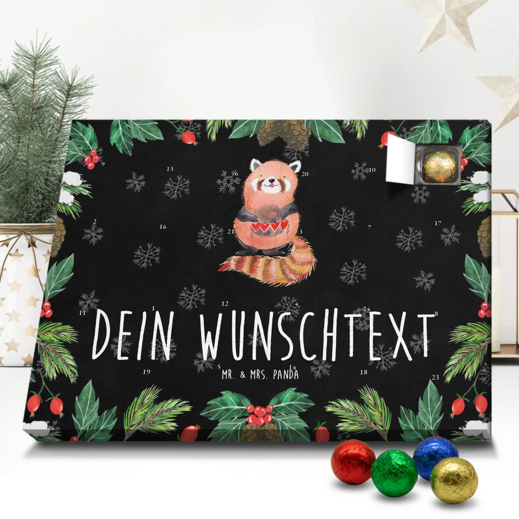 Personalisierter Schoko Adventskalender Roter Panda Personalisierter Adventskalender, Adventskalender mit Namen, Tiermotive, Gute Laune, lustige Sprüche, Tiere, Panda, Liebe, Rot, Herz, Liebling, Lieblingsmensch