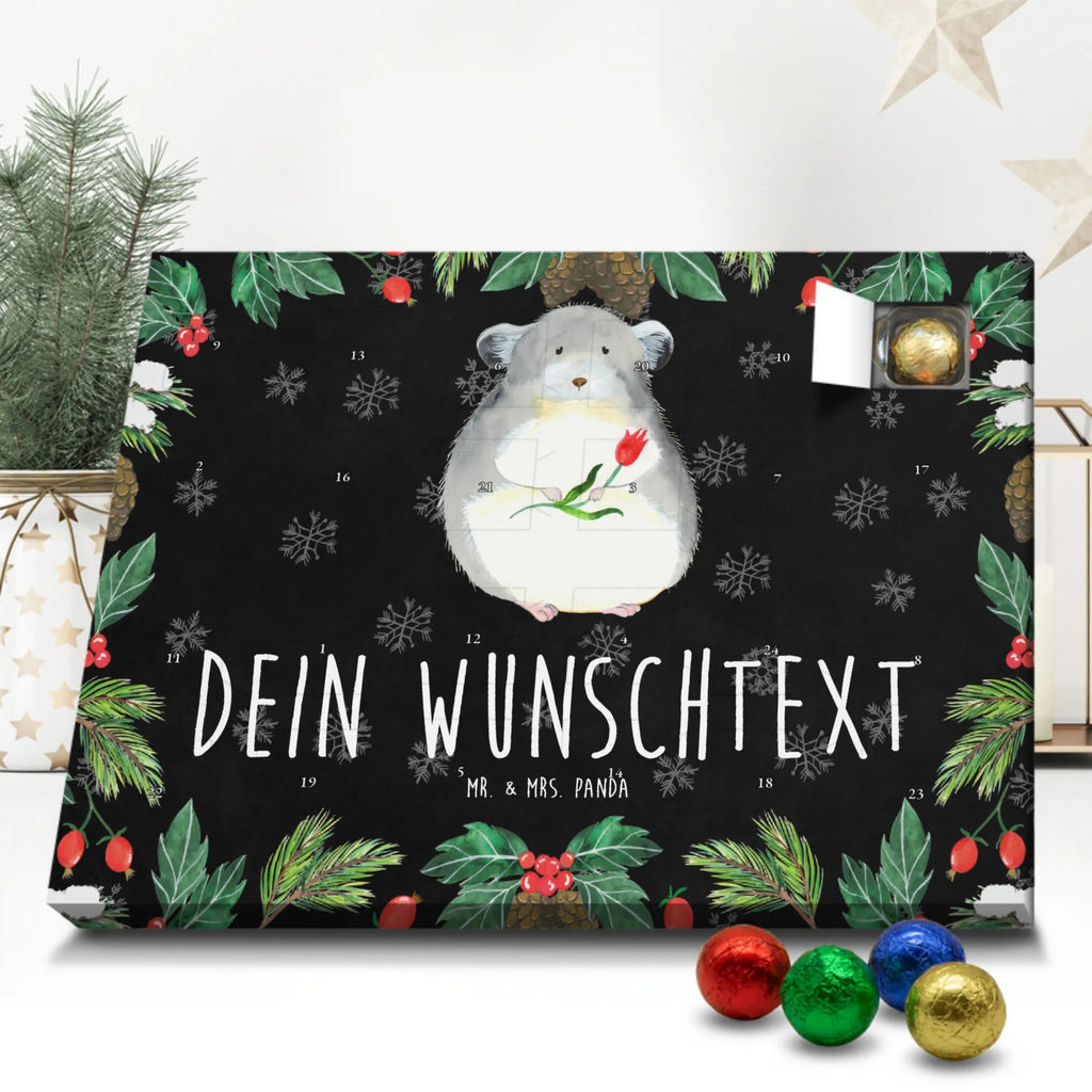 Personalisierter Schoko Adventskalender Chinchilla Blume Personalisierter Adventskalender, Adventskalender mit Namen, Tiermotive, Gute Laune, lustige Sprüche, Tiere, Chinchilla, Chinchillas, Liebeskummer, Kummer, Depressionen, traurig sein, Chaos, Glücklichsein, Büro, Büroalltag