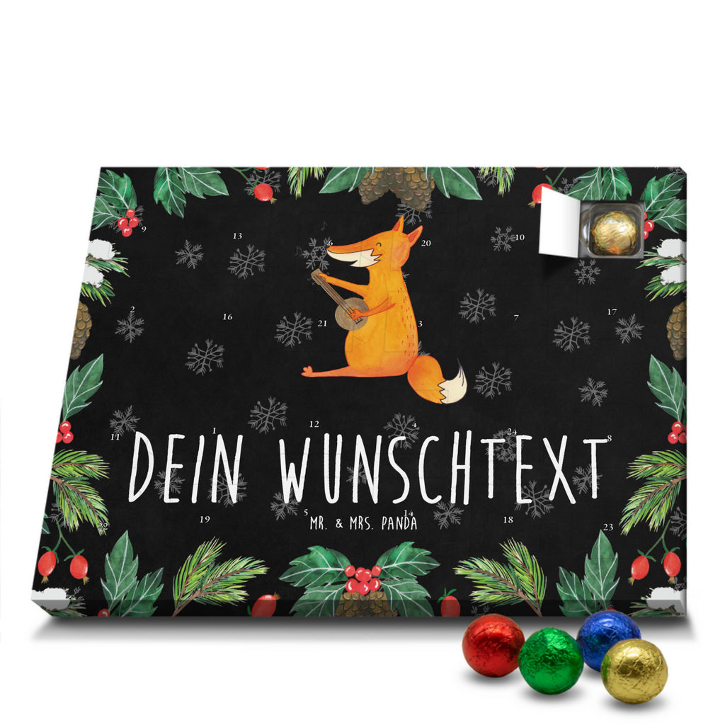 Personalisierter Schoko Adventskalender Fuchs Gitarre Personalisierter Adventskalender, Adventskalender mit Namen, Fuchs, Füchse, Geschenk Musiker, Musik Spruch, Musikerin, Sänger, Sängerin, Gitarre