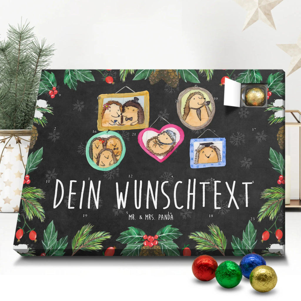 Personalisierter Schoko Adventskalender Igel Familie Personalisierter Adventskalender, Adventskalender mit Namen, Familie, Vatertag, Muttertag, Bruder, Schwester, Mama, Papa, Oma, Opa, Liebe, Igel, Bilder, Zusammenhalt, Glück