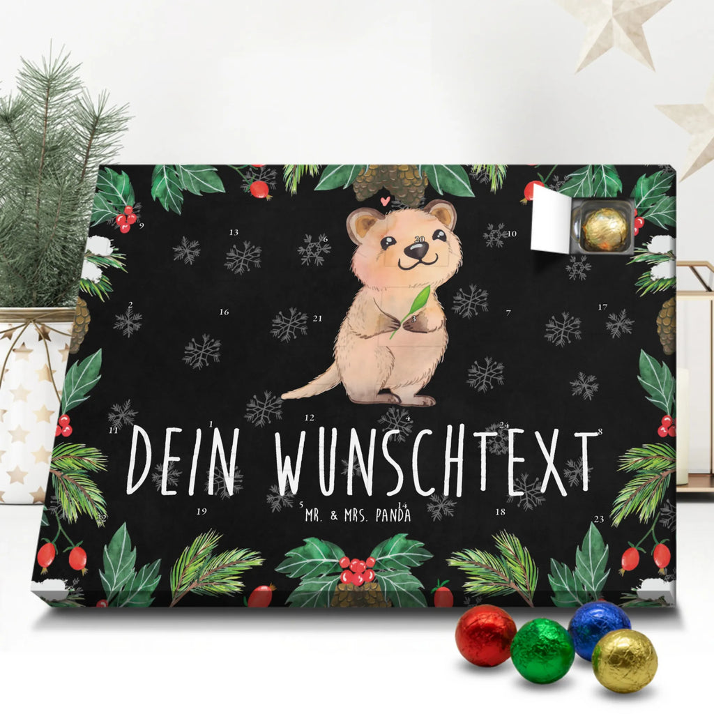 Personalisierter Schoko Adventskalender Quokka Happy Personalisierter Adventskalender, Adventskalender mit Namen, Tiermotive, Gute Laune, lustige Sprüche, Tiere, Quokka, Verschieben, Aufschieberitis, Lustiger Spruch, Niedliches Tier, Dinge erledigen