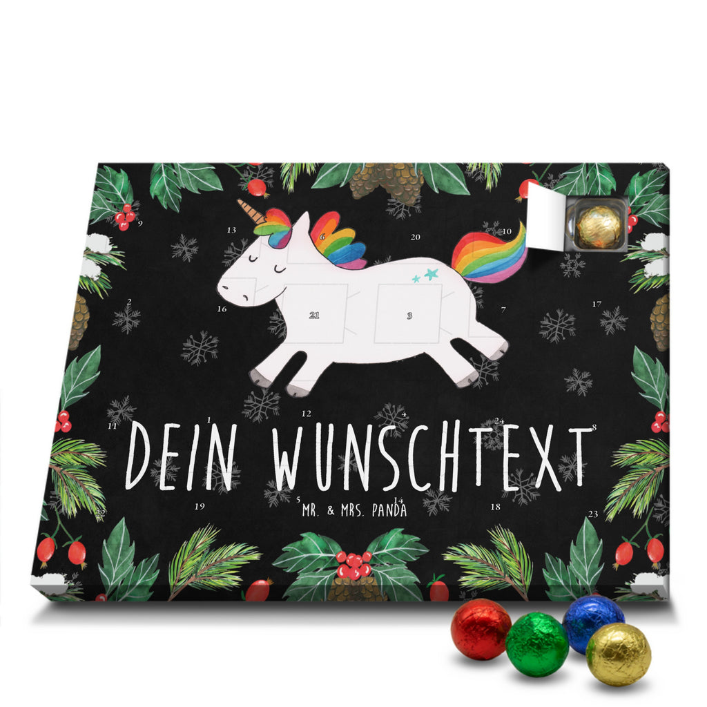 Personalisierter Schoko Adventskalender Einhorn Happy Personalisierter Adventskalender, Adventskalender mit Namen, Einhorn, Einhörner, Einhorn Deko, Pegasus, Unicorn, glücklich, fröhlich, Spaß, Freude, Lebensfreude, witzig, spannend, Lächeln, Lachen