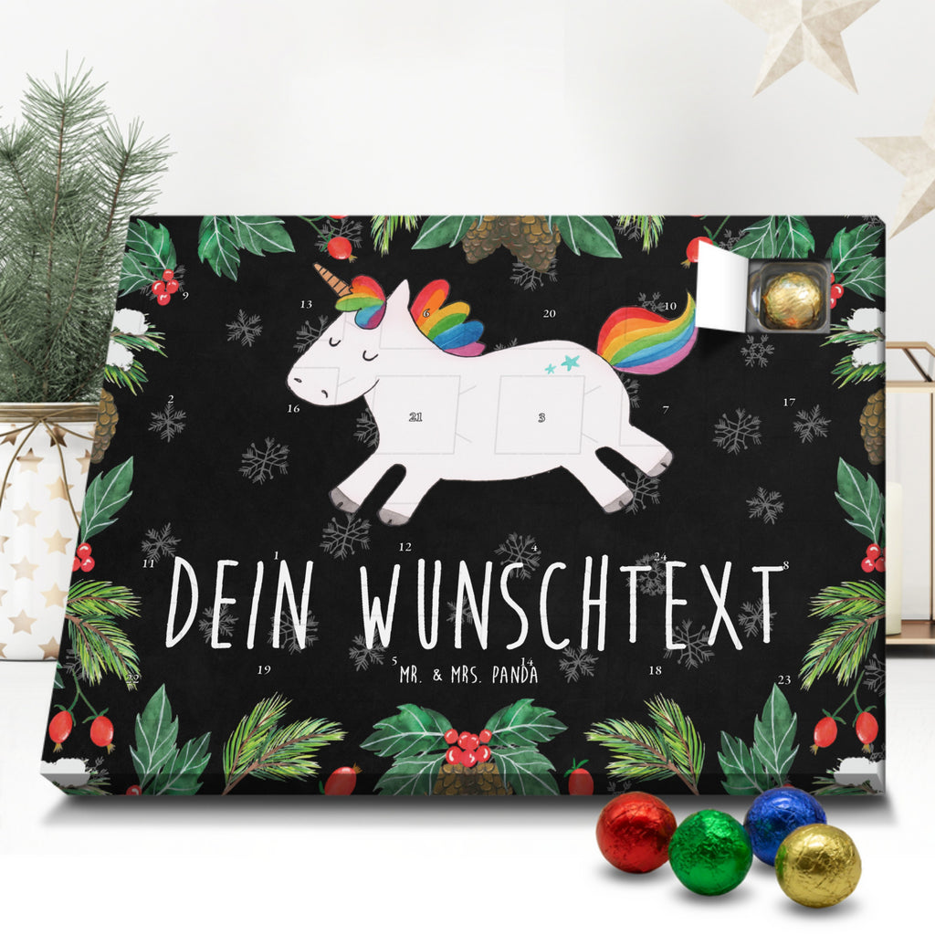 Personalisierter Schoko Adventskalender Einhorn Happy Personalisierter Adventskalender, Adventskalender mit Namen, Einhorn, Einhörner, Einhorn Deko, Pegasus, Unicorn, glücklich, fröhlich, Spaß, Freude, Lebensfreude, witzig, spannend, Lächeln, Lachen