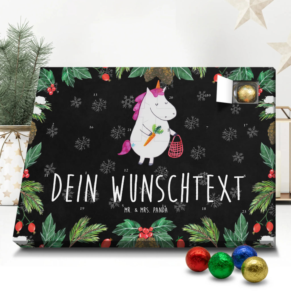 Personalisierter Schoko Adventskalender Einhorn Gemüse Personalisierter Adventskalender, Adventskalender mit Namen, Einhorn, Einhörner, Einhorn Deko, Pegasus, Unicorn, Biomarkt, Gemüse, Wochenmarkt