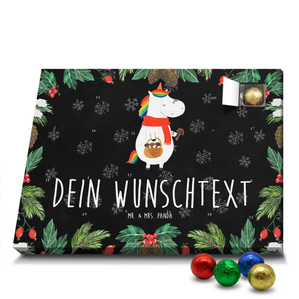 Personalisierter Schoko Adventskalender Einhorn Pilz Personalisierter Adventskalender, Adventskalender mit Namen, Einhorn, Einhörner, Einhorn Deko, Pegasus, Unicorn, Pilze, Pilzsammler, Motivation, Spruch, Liebeskummer