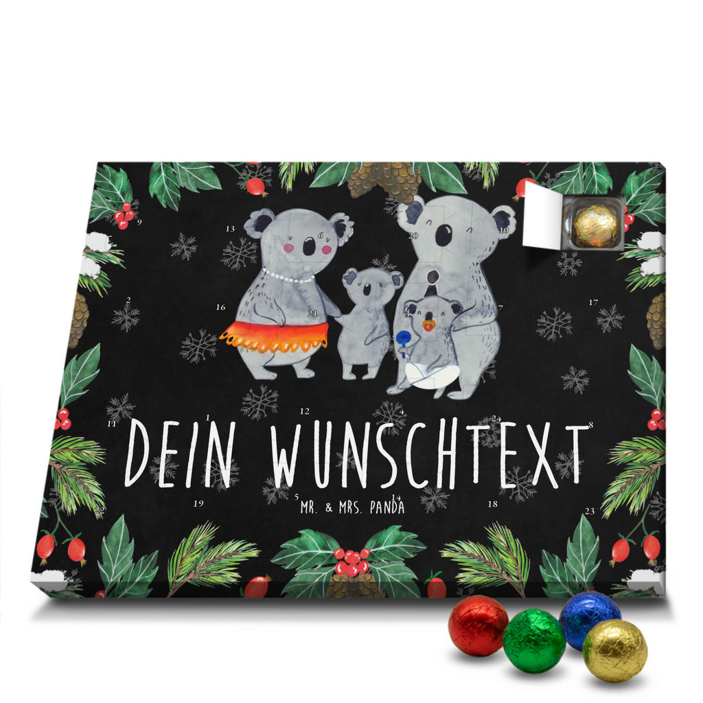 Personalisierter Schoko Adventskalender Koala Familie Personalisierter Adventskalender, Adventskalender mit Namen, Familie, Vatertag, Muttertag, Bruder, Schwester, Mama, Papa, Oma, Opa, Koala, Koalas, Family, Kinder, Geschwister, Familienleben