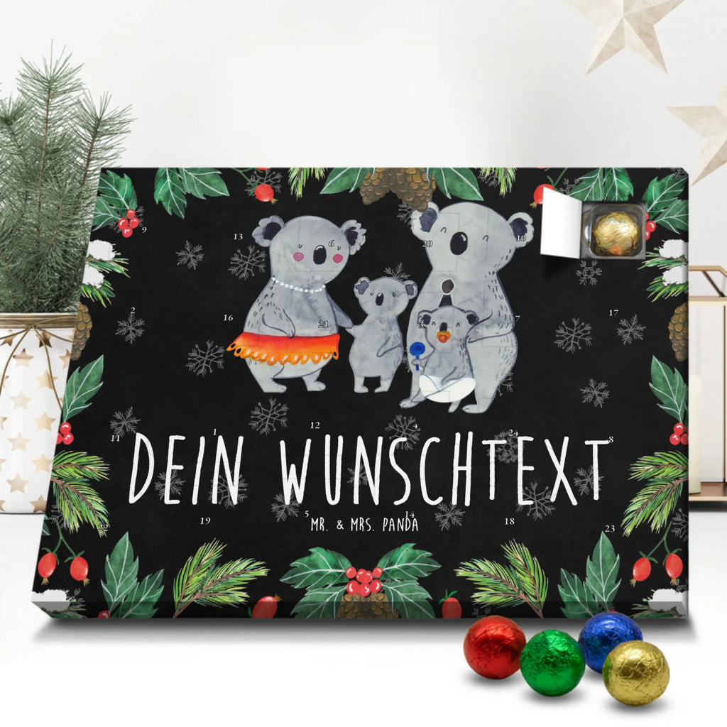 Personalisierter Schoko Adventskalender Koala Familie Personalisierter Adventskalender, Adventskalender mit Namen, Familie, Vatertag, Muttertag, Bruder, Schwester, Mama, Papa, Oma, Opa, Koala, Koalas, Family, Kinder, Geschwister, Familienleben