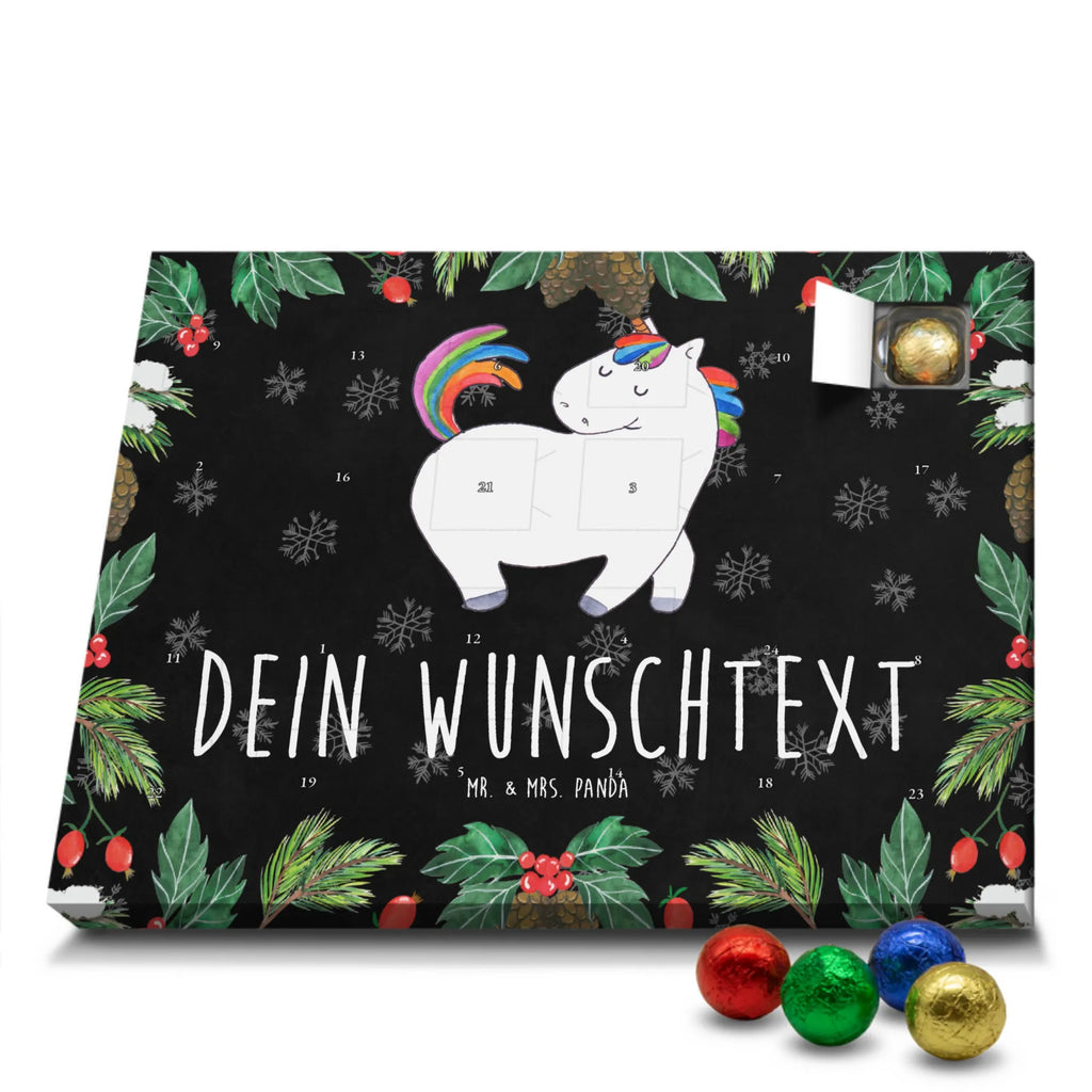 Personalisierter Schoko Adventskalender Einhorn Stolzieren Personalisierter Adventskalender, Adventskalender mit Namen, Einhorn, Einhörner, Einhorn Deko, Pegasus, Unicorn, stolz, anders, bunt, Pferd, Reiter, Reiten, Freundin, Geschenk