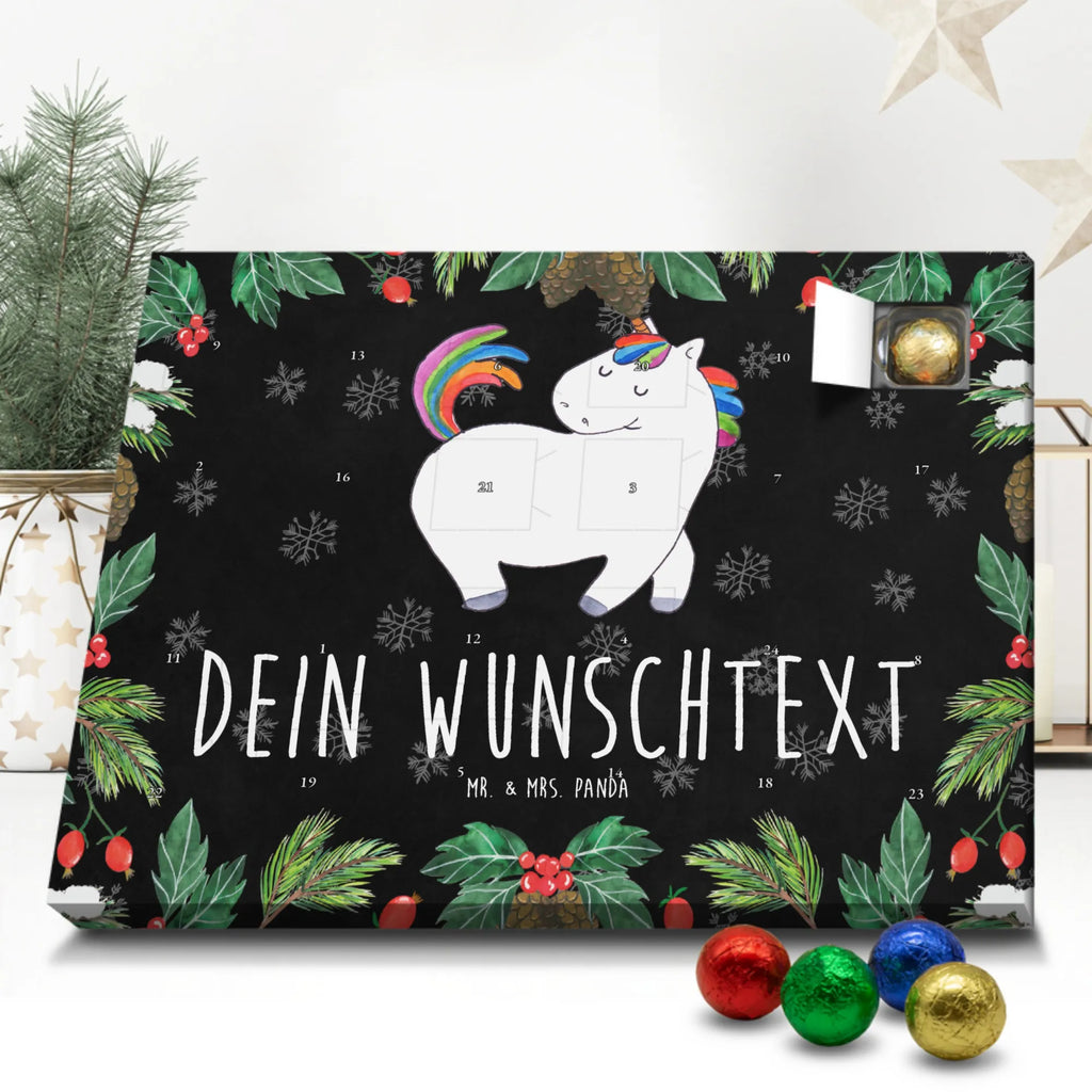 Personalisierter Schoko Adventskalender Einhorn Stolzieren Personalisierter Adventskalender, Adventskalender mit Namen, Einhorn, Einhörner, Einhorn Deko, Pegasus, Unicorn, stolz, anders, bunt, Pferd, Reiter, Reiten, Freundin, Geschenk