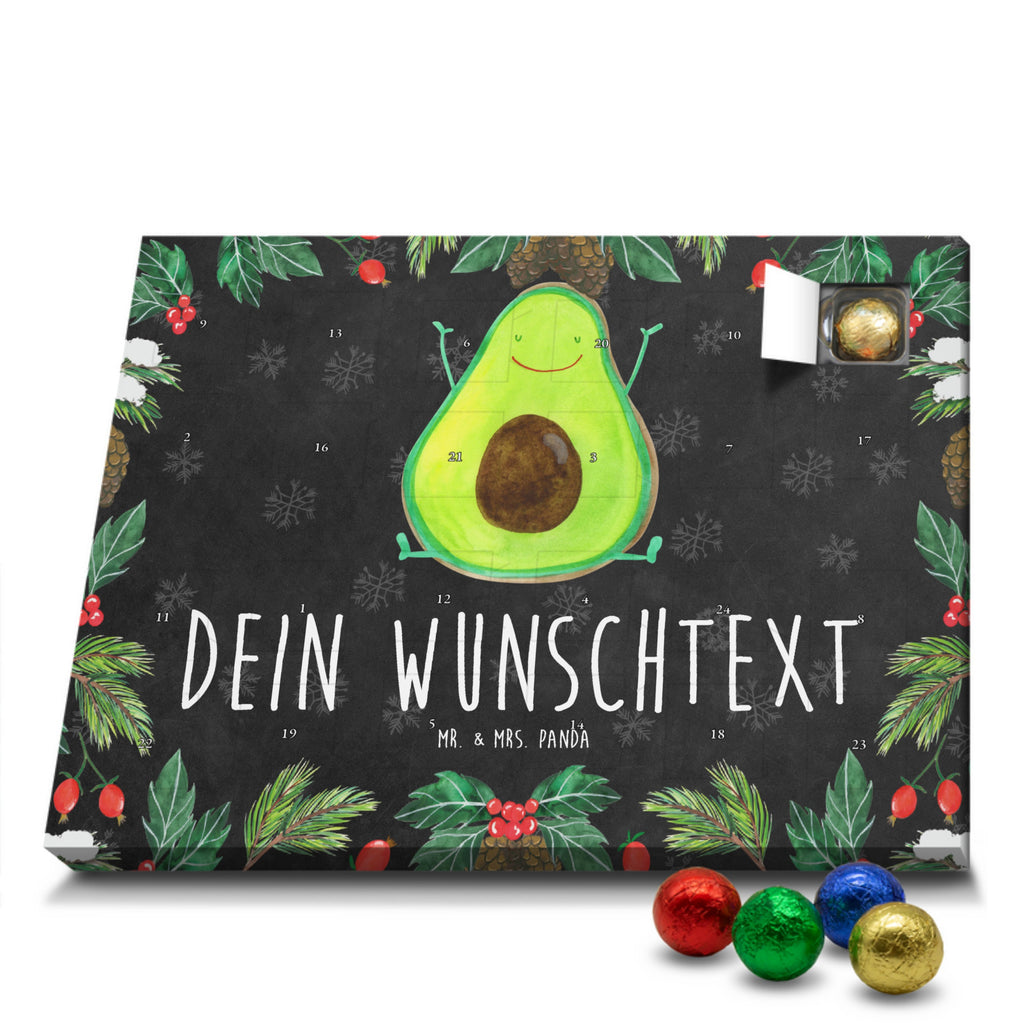 Personalisierter Schoko Adventskalender Avocado Glücklich Personalisierter Adventskalender, Adventskalender mit Namen, Avocado, Veggie, Vegan, Gesund, Chaos