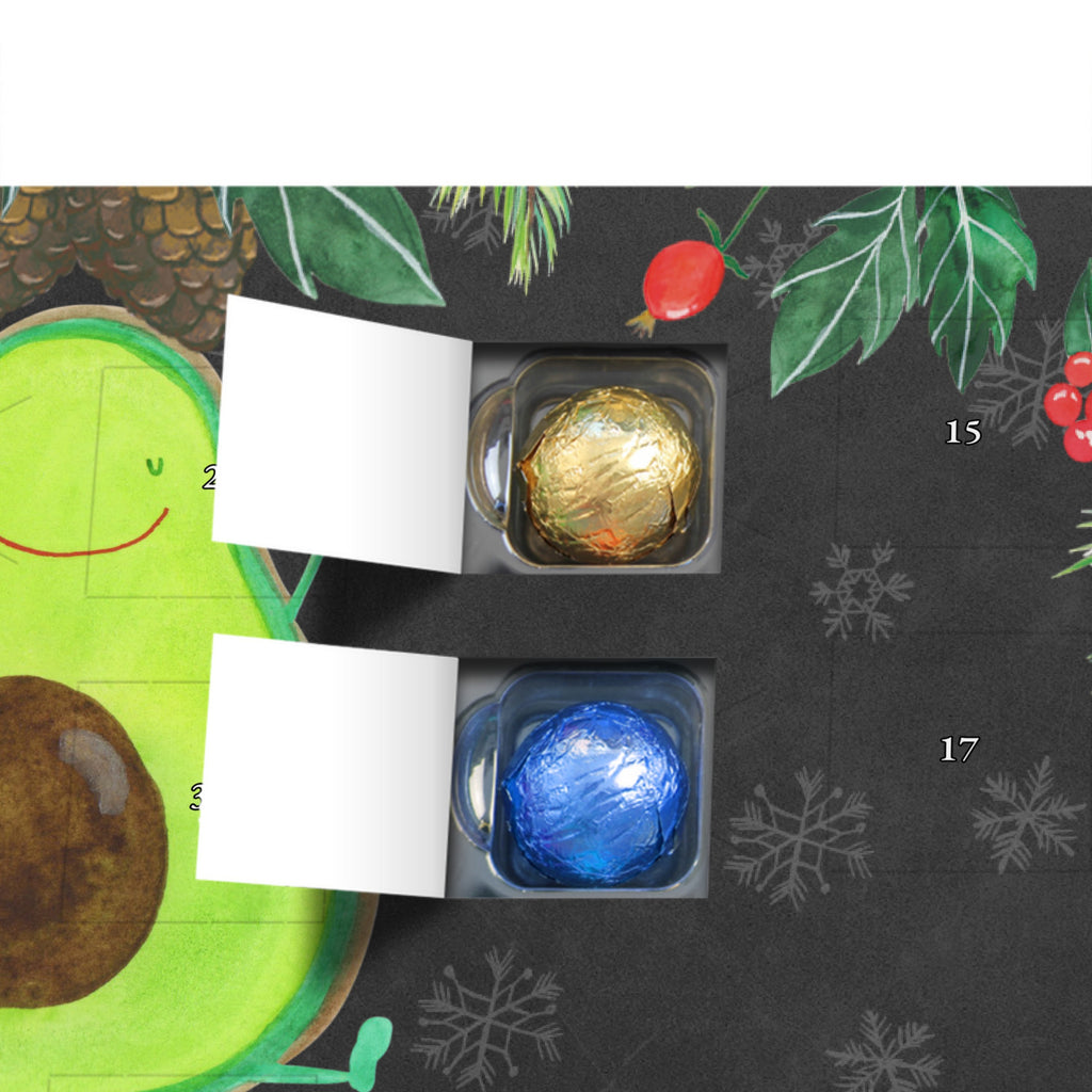 Personalisierter Schoko Adventskalender Avocado Glücklich Personalisierter Adventskalender, Adventskalender mit Namen, Avocado, Veggie, Vegan, Gesund, Chaos