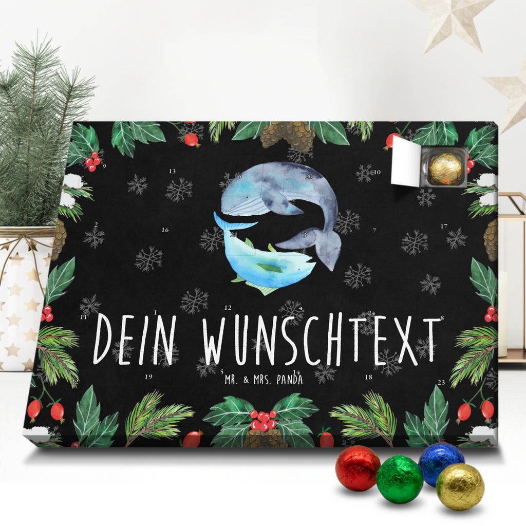 Personalisierter Schoko Adventskalender Walfisch Thunfisch Personalisierter Adventskalender, Adventskalender mit Namen, Tiermotive, Gute Laune, lustige Sprüche, Tiere, Wal, Wahl, Tunfisch, Wortwitz lustig, Spruch lustig, Flachwitz, Witz, Spruch des Tages, Flachwitz Geschenk