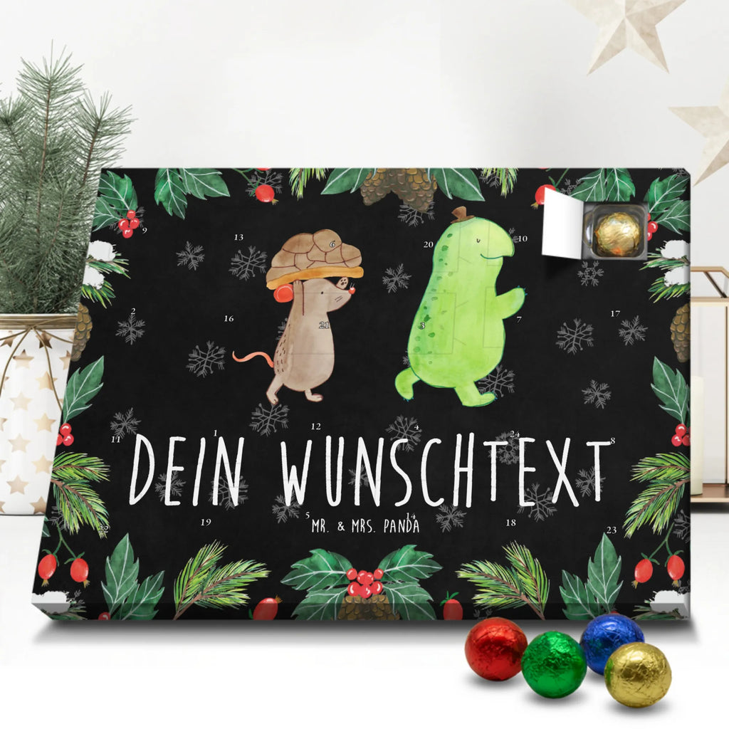 Personalisierter Schoko Adventskalender Schildkröte Maus Personalisierter Adventskalender, Adventskalender mit Namen, Schildkröte, Maus, Freunde, Freundinnen, beste Freunde, beste Freundinnen