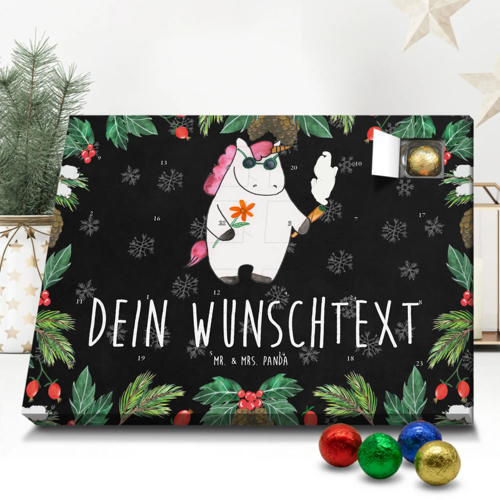 Personalisierter Schoko Adventskalender Einhorn Woodstock Personalisierter Adventskalender, Adventskalender mit Namen, Einhorn, Einhörner, Einhorn Deko, Pegasus, Unicorn, Kiffen, Joint, Zigarette, Alkohol, Party, Spaß. lustig, witzig, Woodstock