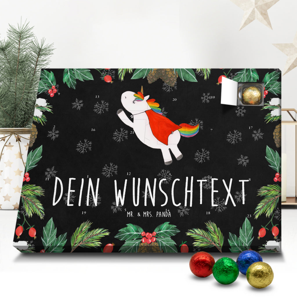 Personalisierter Schoko Adventskalender Einhorn Super Personalisierter Adventskalender, Adventskalender mit Namen, Einhorn, Einhörner, Einhorn Deko, Pegasus, Unicorn, Traummann, Superheld, Held, Freundin, Geschenk, Girl, Mädchen