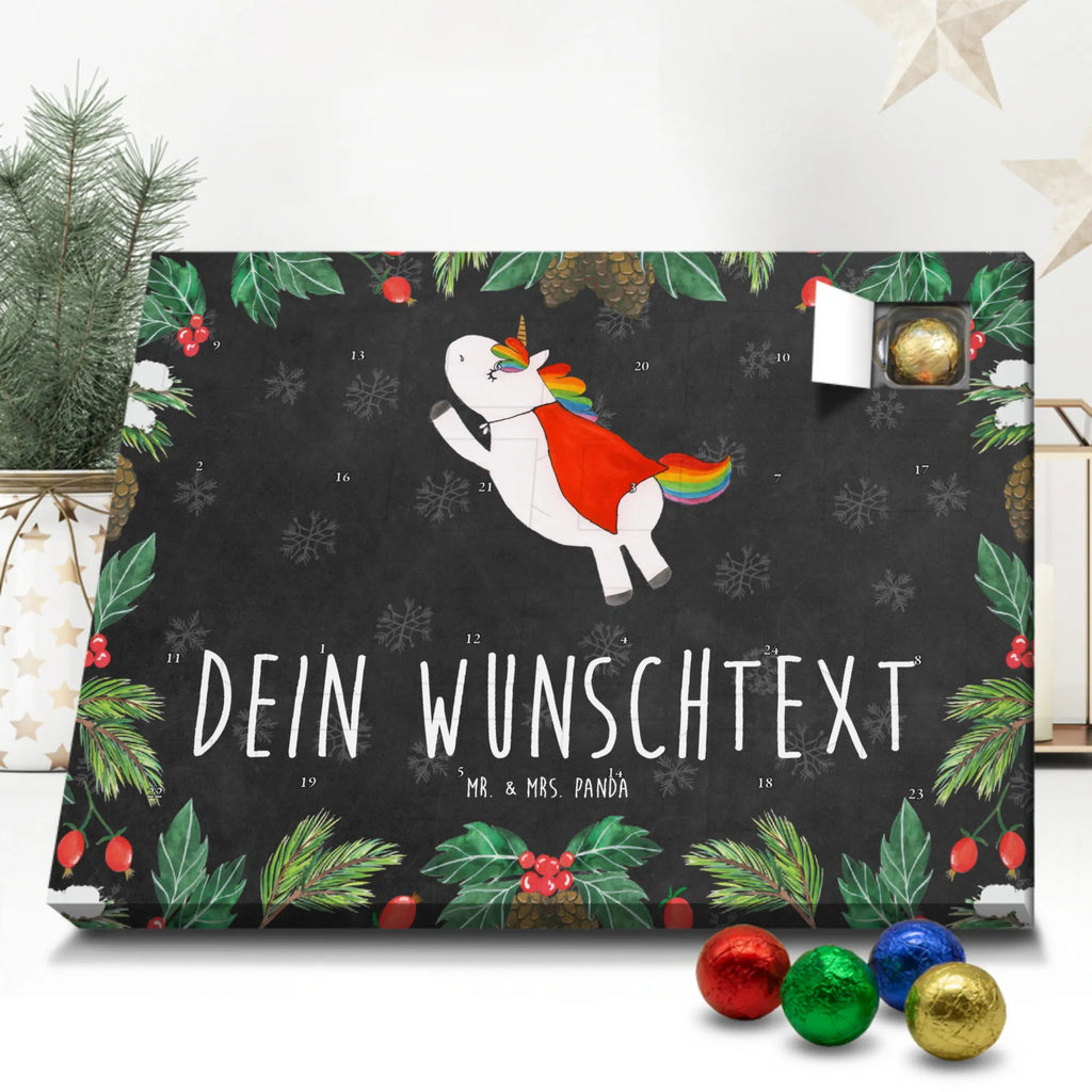 Personalisierter Schoko Adventskalender Einhorn Super Personalisierter Adventskalender, Adventskalender mit Namen, Einhorn, Einhörner, Einhorn Deko, Pegasus, Unicorn, Traummann, Superheld, Held, Freundin, Geschenk, Girl, Mädchen