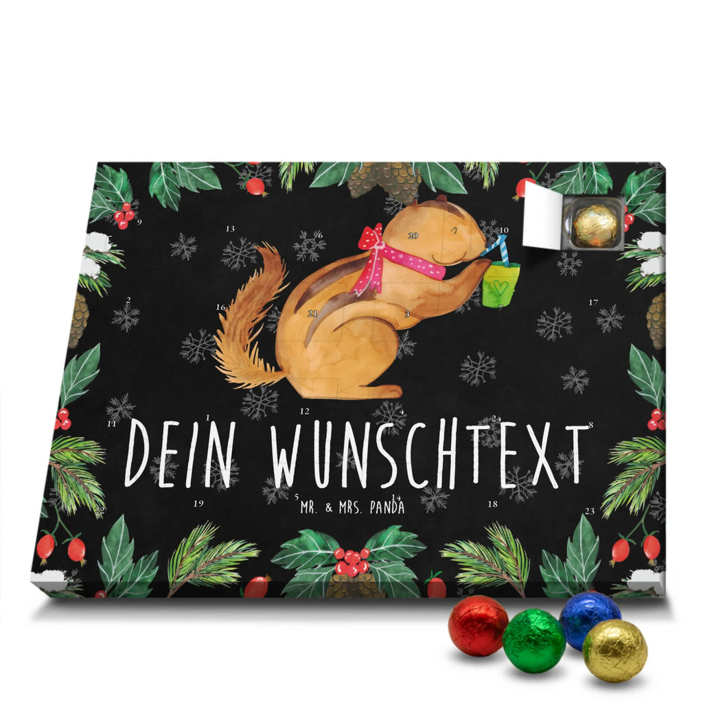 Personalisierter Schoko Adventskalender Eichhörnchen Smoothie Personalisierter Adventskalender, Adventskalender mit Namen, Tiermotive, Gute Laune, lustige Sprüche, Tiere, Green Smoothies, Diät, Abnehmen, Streifenhörnchen, Eichhörnchen