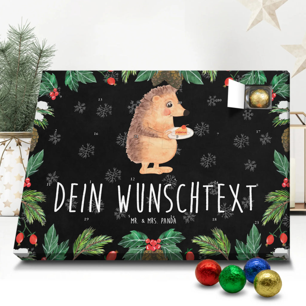 Personalisierter Schoko Adventskalender Igel Kuchenstück Personalisierter Adventskalender, Adventskalender mit Namen, Tiermotive, Gute Laune, lustige Sprüche, Tiere, Igel, Essen Spruch, Kuchen, Backen Geschenk, Kuchen backen, Einladung Party, Geburtstagskuchen, Torte