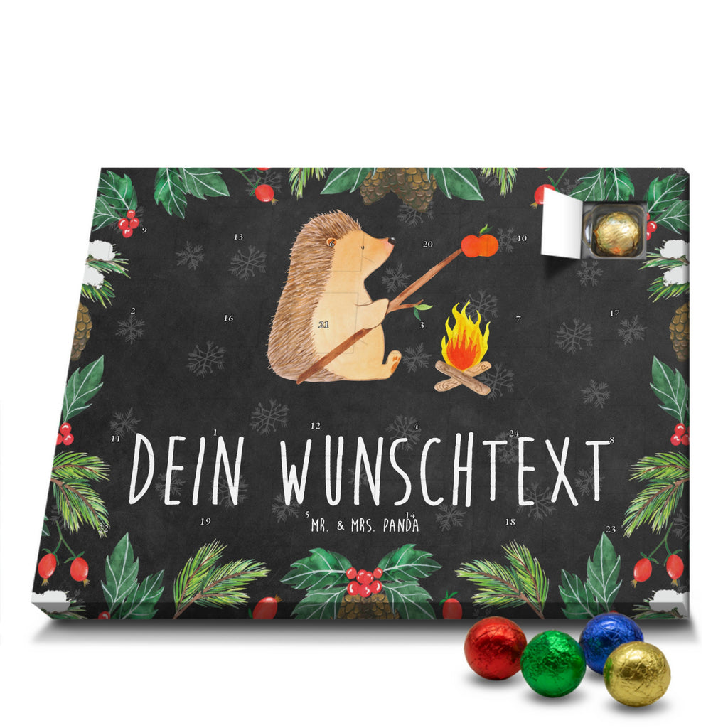 Personalisierter Schoko Adventskalender Igel Grillen Personalisierter Adventskalender, Adventskalender mit Namen, Tiermotive, Gute Laune, lustige Sprüche, Tiere, Igel, Grillen, Ziele, Motivation, arbeitslos, Sinn des Lebens, Spruch