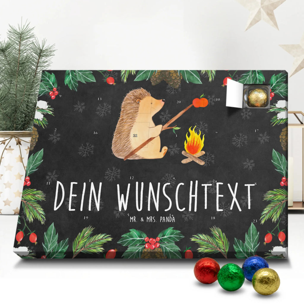 Personalisierter Schoko Adventskalender Igel Grillen Personalisierter Adventskalender, Adventskalender mit Namen, Tiermotive, Gute Laune, lustige Sprüche, Tiere, Igel, Grillen, Ziele, Motivation, arbeitslos, Sinn des Lebens, Spruch