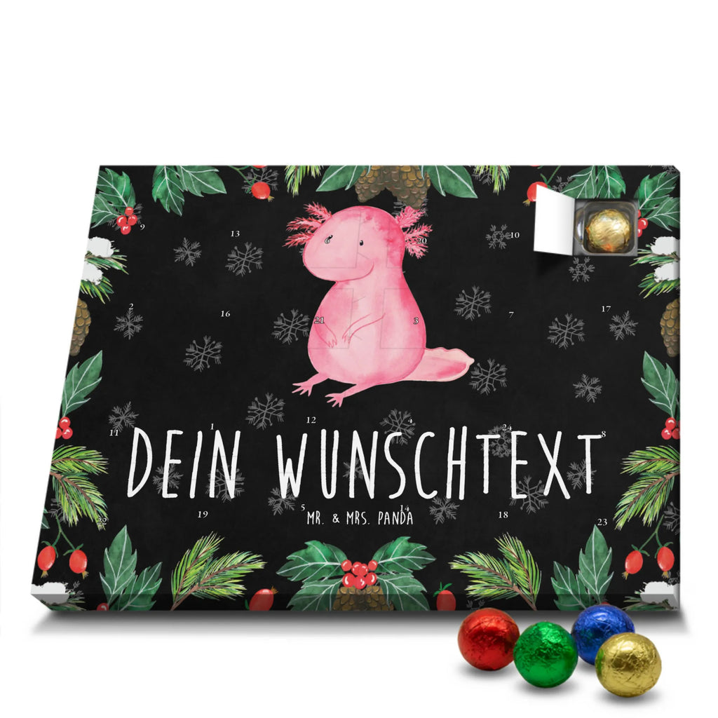 Personalisierter Schoko Adventskalender Axolotl null Personalisierter Adventskalender, Adventskalender mit Namen, Axolotl, Molch, Axolot, vergnügt, fröhlich, zufrieden, Lebensstil, Weisheit, Lebensweisheit, Liebe, Freundin