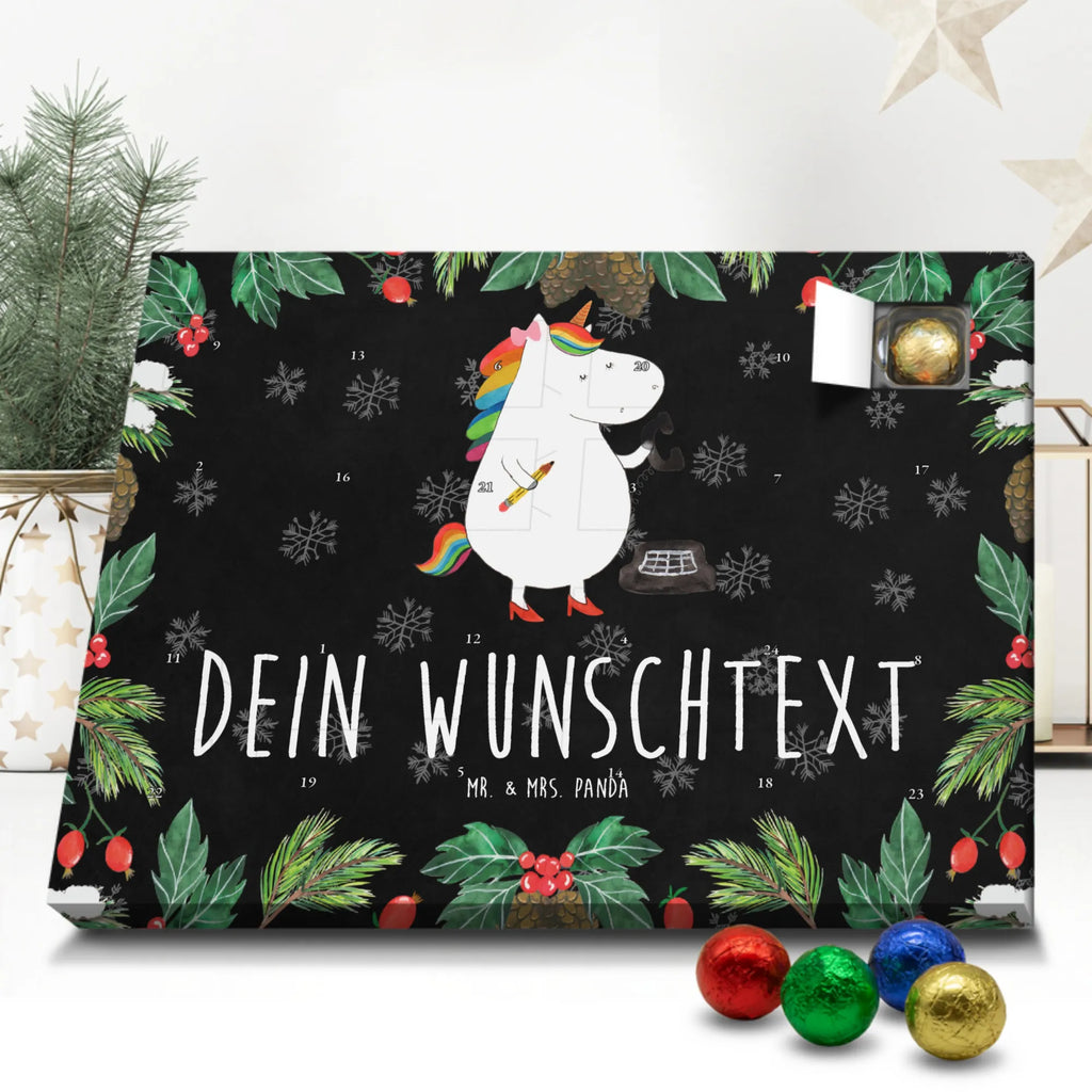 Personalisierter Schoko Adventskalender Einhorn Sekretärin Personalisierter Adventskalender, Adventskalender mit Namen, Einhorn, Einhörner, Einhorn Deko, Pegasus, Unicorn, Sekretärin, Büro, Rechtsanwältin, Rechtsanwaltsgehilfin, Steuerbüro, Steuerkanzlei, Bürokraft, Bürohilfe