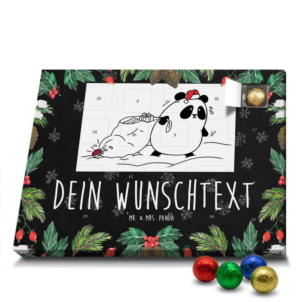 Personalisierter Schoko Adventskalender Panda Weihnachten Personalisierter Adventskalender, Adventskalender mit Namen