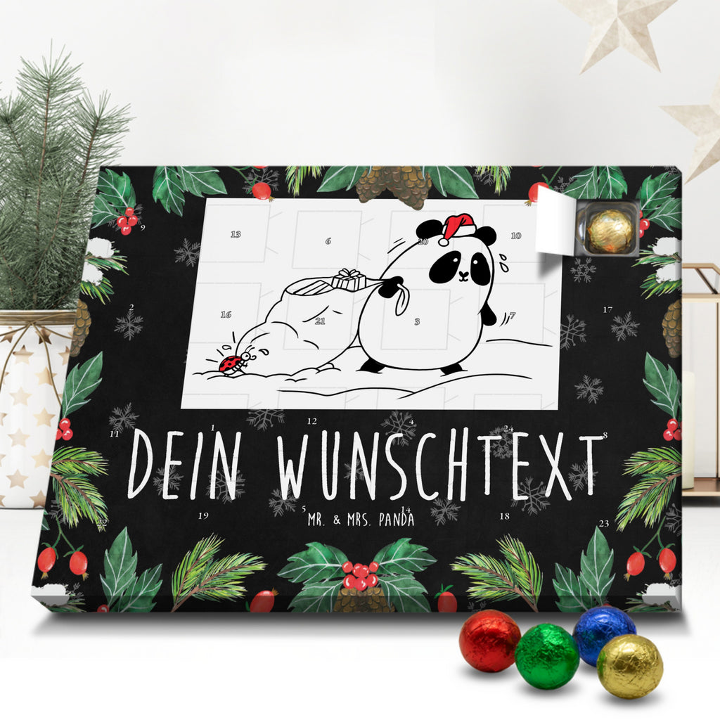 Personalisierter Schoko Adventskalender Panda Weihnachten Personalisierter Adventskalender, Adventskalender mit Namen