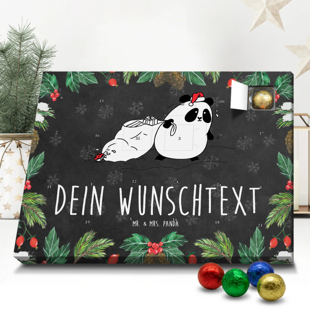 Personalisierter Schoko Adventskalender Panda Weihnachten Personalisierter Adventskalender, Adventskalender mit Namen