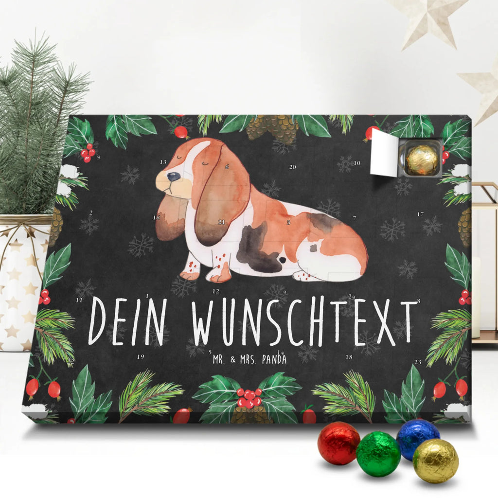 Personalisierter Schoko Adventskalender Hund Basset Hound Personalisierter Adventskalender, Adventskalender mit Namen, Hund, Hundemotiv, Haustier, Hunderasse, Tierliebhaber, Hundebesitzer, Sprüche, Basset Hound, Basset, Hundeliebe, kinderlos