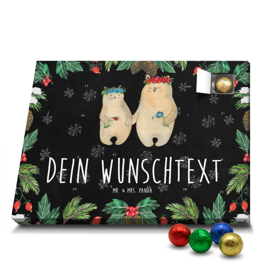 Personalisierter Schoko Adventskalender Bären mit Blumenkranz Personalisierter Adventskalender, Adventskalender mit Namen, Familie, Vatertag, Muttertag, Bruder, Schwester, Mama, Papa, Oma, Opa, Bär, Bären, Mutter, Mutti, Mami, Lieblingsmensch, Lieblingsmama, beste Mutter, weltbeste Mama, Geschenk Mama. Muttertag, Tochter, Kind, Kinder, Töchter, Family, Vorbild