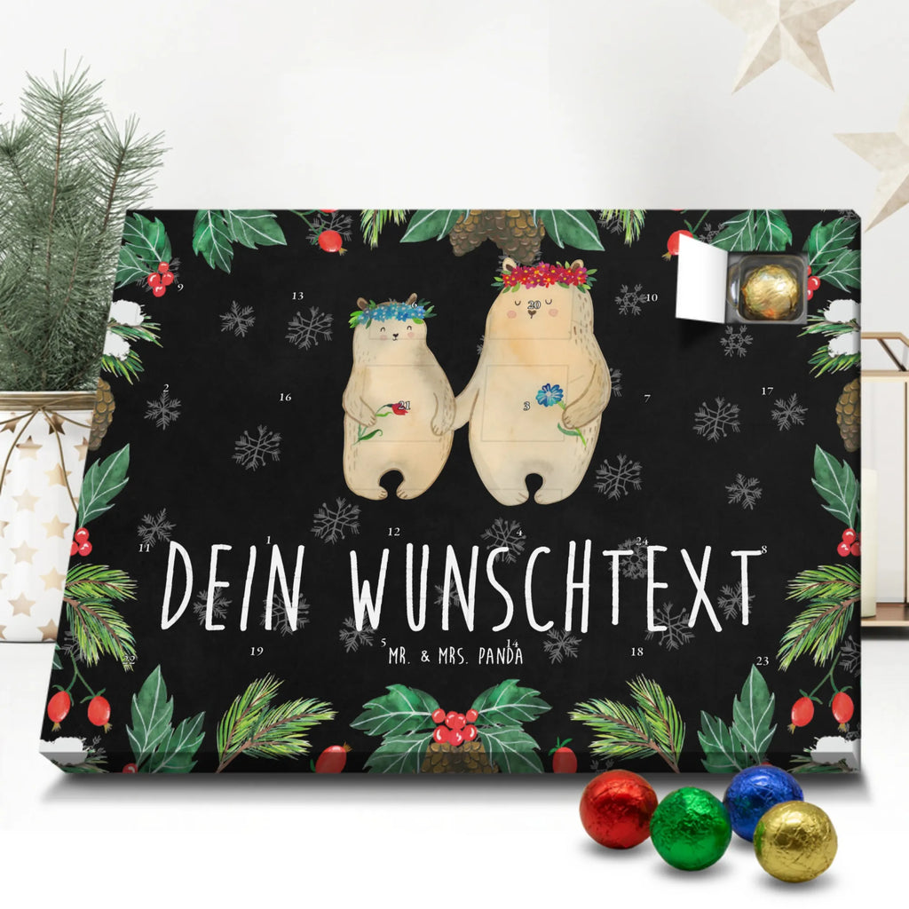 Personalisierter Schoko Adventskalender Bären mit Blumenkranz Personalisierter Adventskalender, Adventskalender mit Namen, Familie, Vatertag, Muttertag, Bruder, Schwester, Mama, Papa, Oma, Opa, Bär, Bären, Mutter, Mutti, Mami, Lieblingsmensch, Lieblingsmama, beste Mutter, weltbeste Mama, Geschenk Mama. Muttertag, Tochter, Kind, Kinder, Töchter, Family, Vorbild