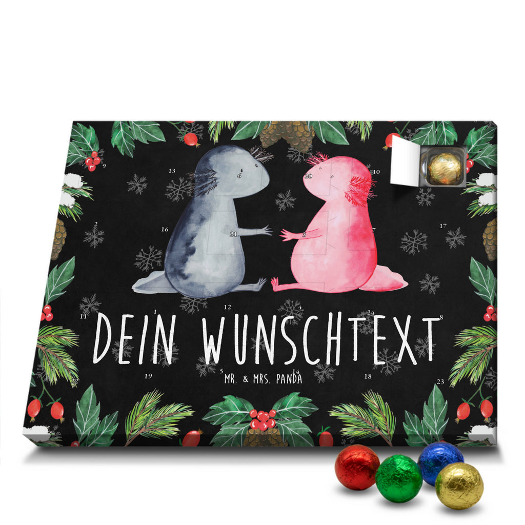 Personalisierter Schoko Adventskalender Axolotl Liebe Personalisierter Adventskalender, Adventskalender mit Namen, Axolotl, Molch, Axolot, Schwanzlurch, Lurch, Lurche, Liebe, große Liebe, Liebesbeweis, Freund, Verlobter, Ehemann, Jahrestag, Valentinstag