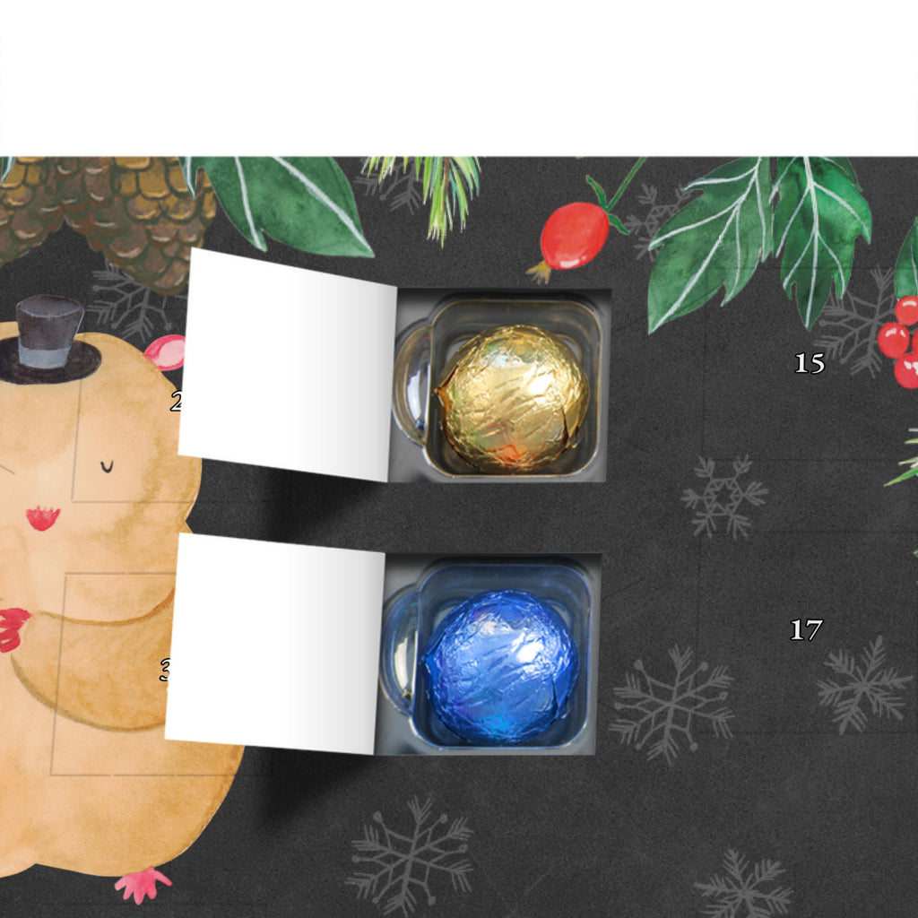 Personalisierter Schoko Adventskalender Hamster Hut Personalisierter Adventskalender, Adventskalender mit Namen, Tiermotive, Gute Laune, lustige Sprüche, Tiere, Hamster, Hut, Magier, Zylinder, Zwerghamster, Zauberer