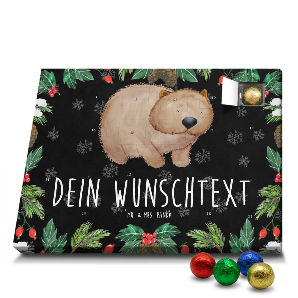 Personalisierter Schoko Adventskalender Wombat Personalisierter Adventskalender, Adventskalender mit Namen, Tiermotive, Gute Laune, lustige Sprüche, Tiere, Wombat, Das Leben ist schön, Motivation, Spruch, Australien