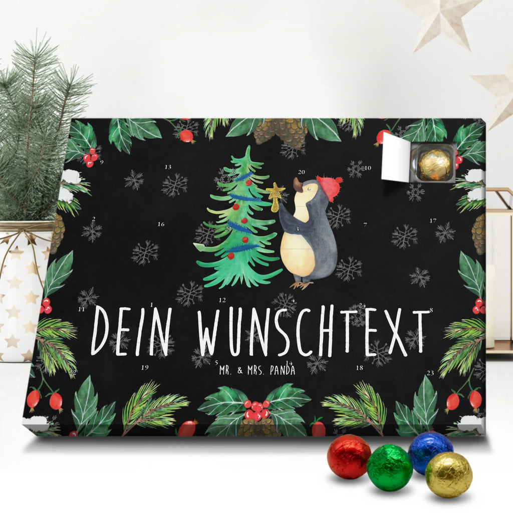 Personalisierter Schoko Adventskalender Pinguin Weihnachtsbaum Personalisierter Adventskalender, Adventskalender mit Namen, Winter, Weihnachten, Weihnachtsdeko, Nikolaus, Advent, Heiligabend, Wintermotiv, Pinguin