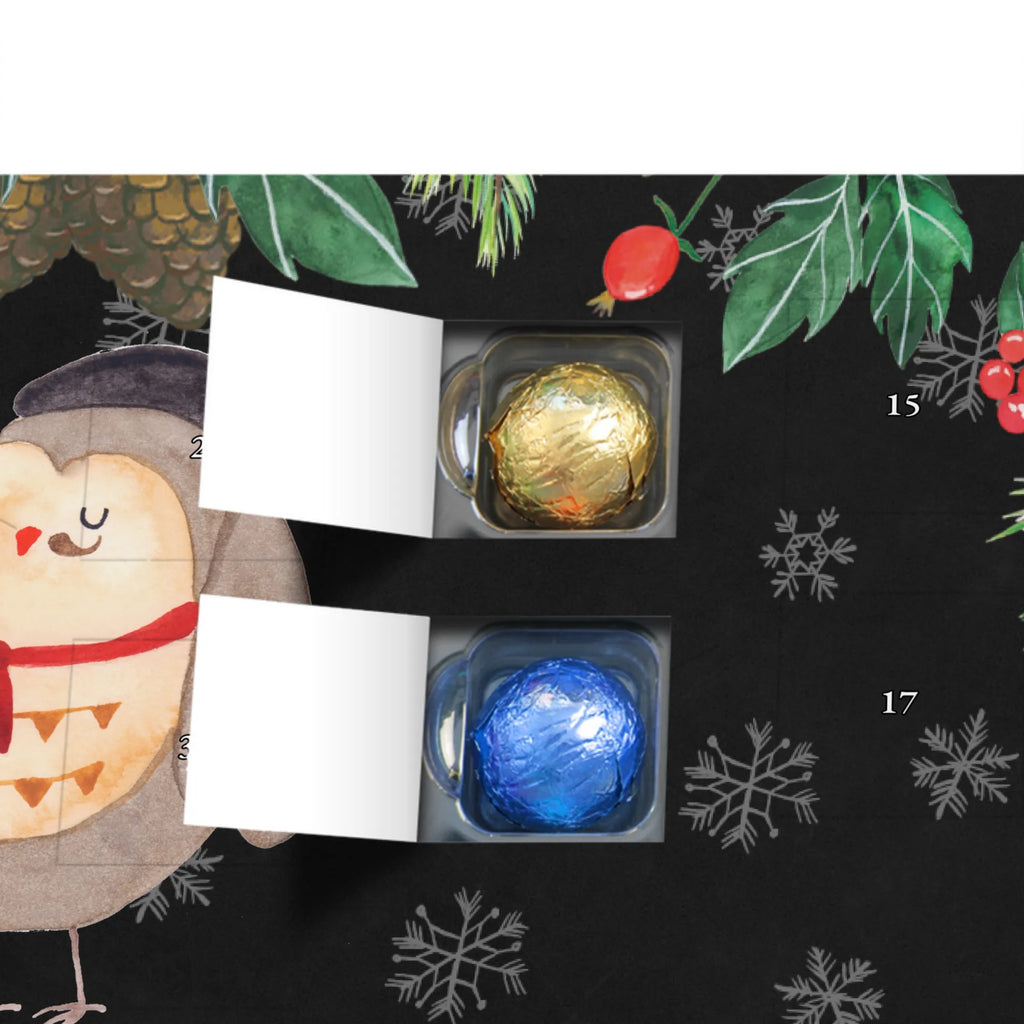 Personalisierter Schoko Adventskalender Eule Frankreich Personalisierter Adventskalender, Adventskalender mit Namen, Eule, Eulen, Eule Deko, Owl, hibou, La vie est belle, das Leben ist schön, Spruch schön, Spruch Französisch, Frankreich