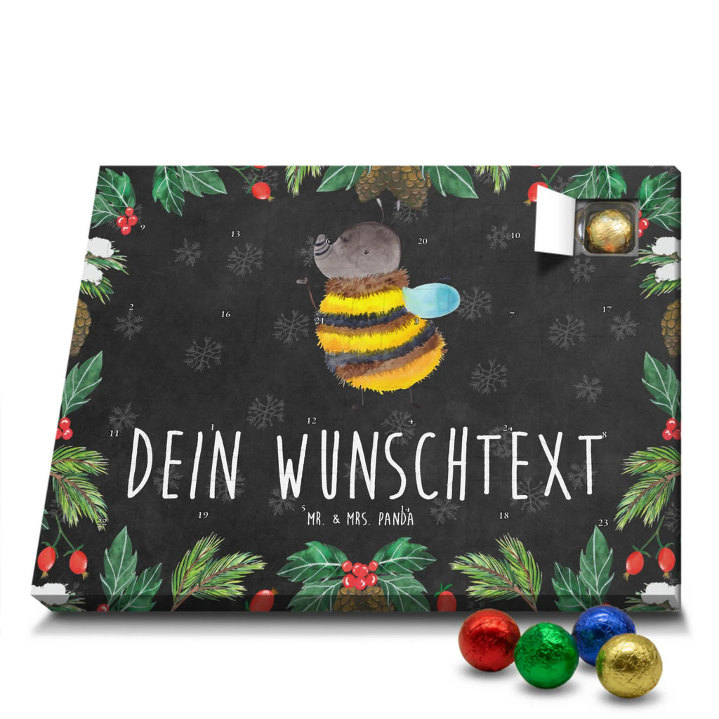 Personalisierter Schoko Adventskalender Hummel flauschig Personalisierter Adventskalender, Adventskalender mit Namen, Tiermotive, Gute Laune, lustige Sprüche, Tiere, Hummel, Flauschig, Biene, Blume, Natur