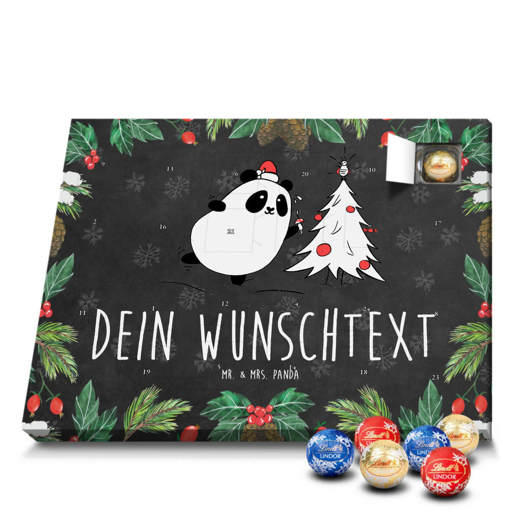 Personalisierter Kugel Markenschokolade Adventskalender Panda Weihnachtszeit Personalisierter Kugel Markenschokolade Adventskalender