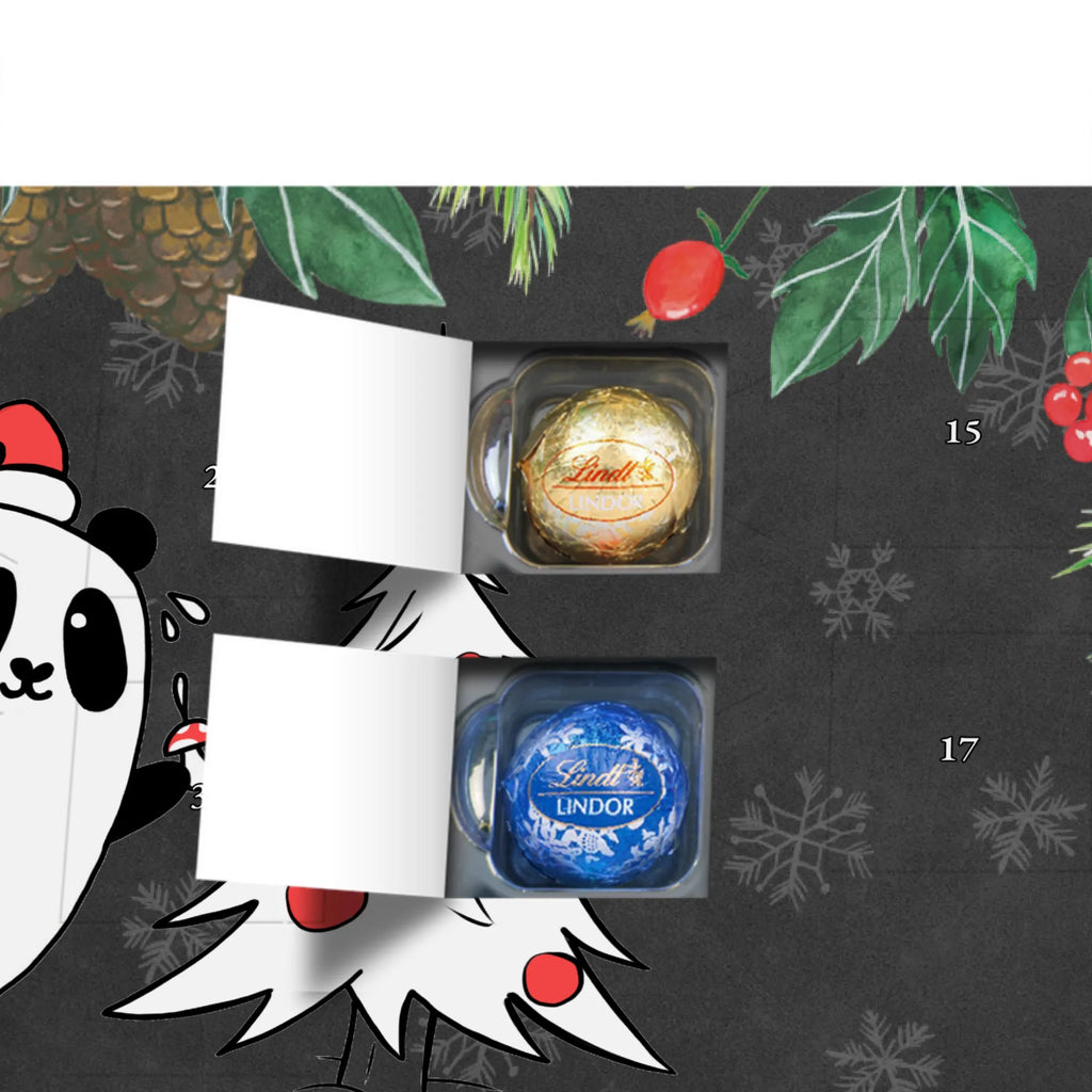 Personalisierter Kugel Markenschokolade Adventskalender Panda Weihnachtszeit Personalisierter Kugel Markenschokolade Adventskalender