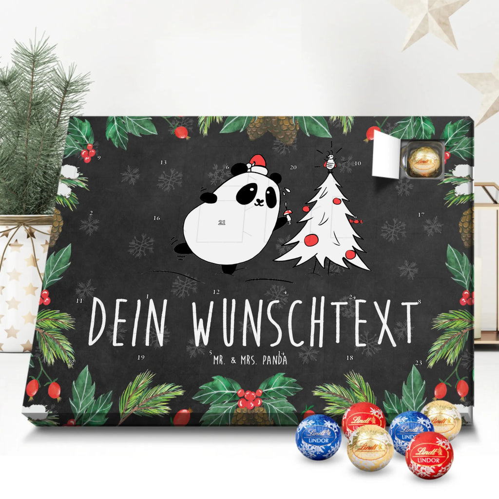 Personalisierter Kugel Markenschokolade Adventskalender Panda Weihnachtszeit Personalisierter Kugel Markenschokolade Adventskalender