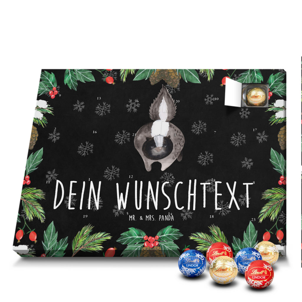 Personalisierter Kugel Markenschokolade Adventskalender Stinktier Angriff Personalisierter Kugel Markenschokolade Adventskalender, Stinktier, Skunk, Wildtier, Raubtier, Stinker, Stinki, wütend, Drohung