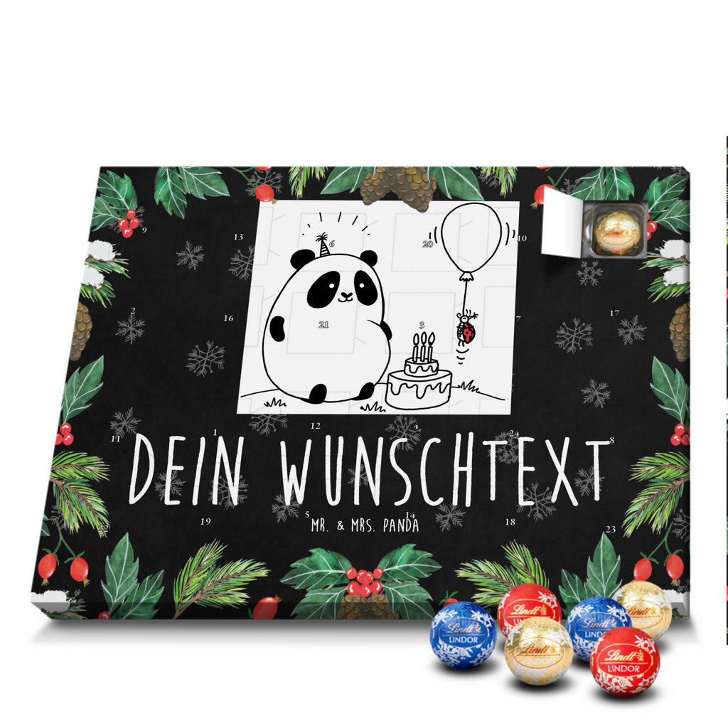 Personalisierter Kugel Markenschokolade Adventskalender Panda Geburtstag Personalisierter Kugel Markenschokolade Adventskalender