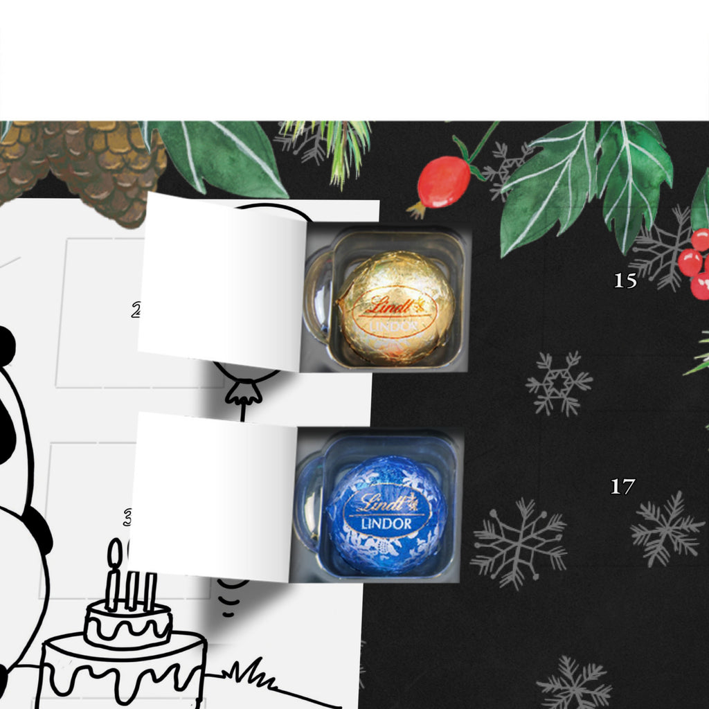 Personalisierter Kugel Markenschokolade Adventskalender Panda Geburtstag Personalisierter Kugel Markenschokolade Adventskalender