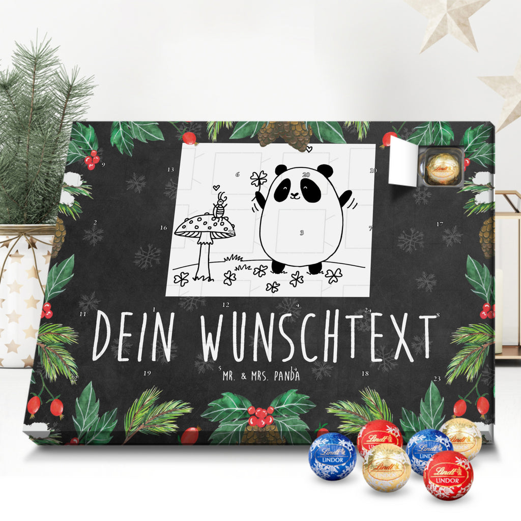 Personalisierter Kugel Markenschokolade Adventskalender Panda Glück Personalisierter Kugel Markenschokolade Adventskalender