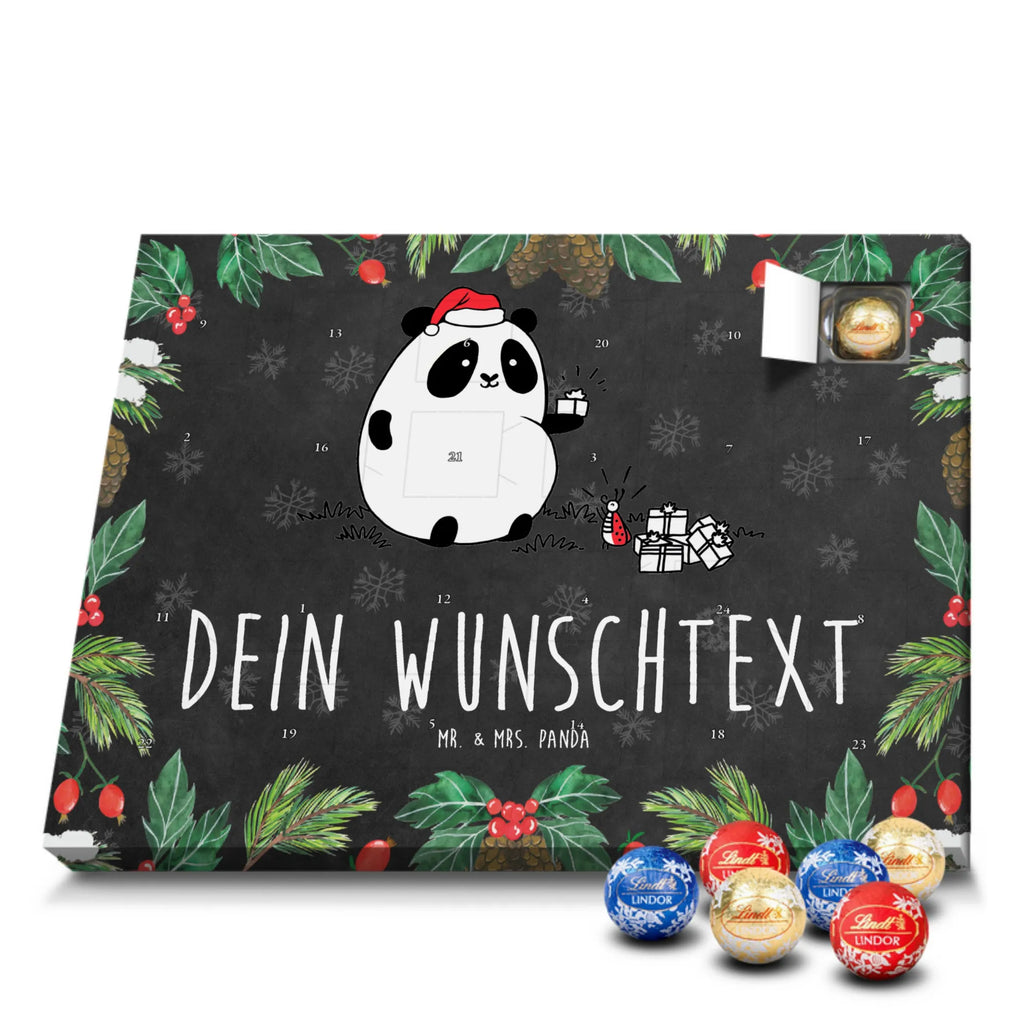 Personalisierter Kugel Markenschokolade Adventskalender Panda Weihnachtsgeschenk Personalisierter Kugel Markenschokolade Adventskalender