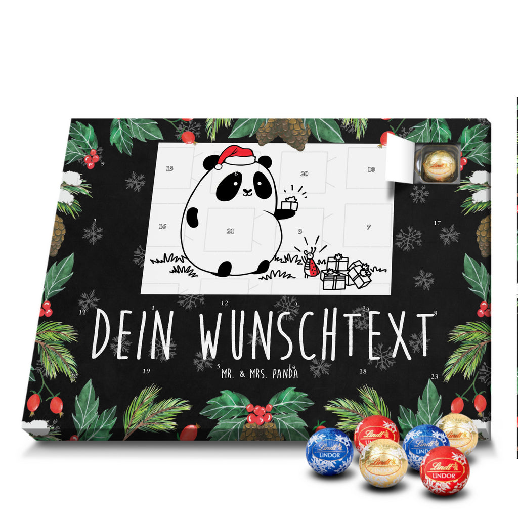 Personalisierter Kugel Markenschokolade Adventskalender Panda Weihnachtsgeschenk Personalisierter Kugel Markenschokolade Adventskalender