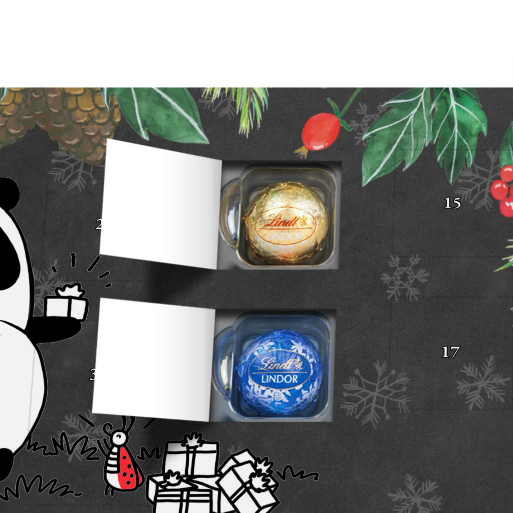 Personalisierter Kugel Markenschokolade Adventskalender Panda Weihnachtsgeschenk Personalisierter Kugel Markenschokolade Adventskalender