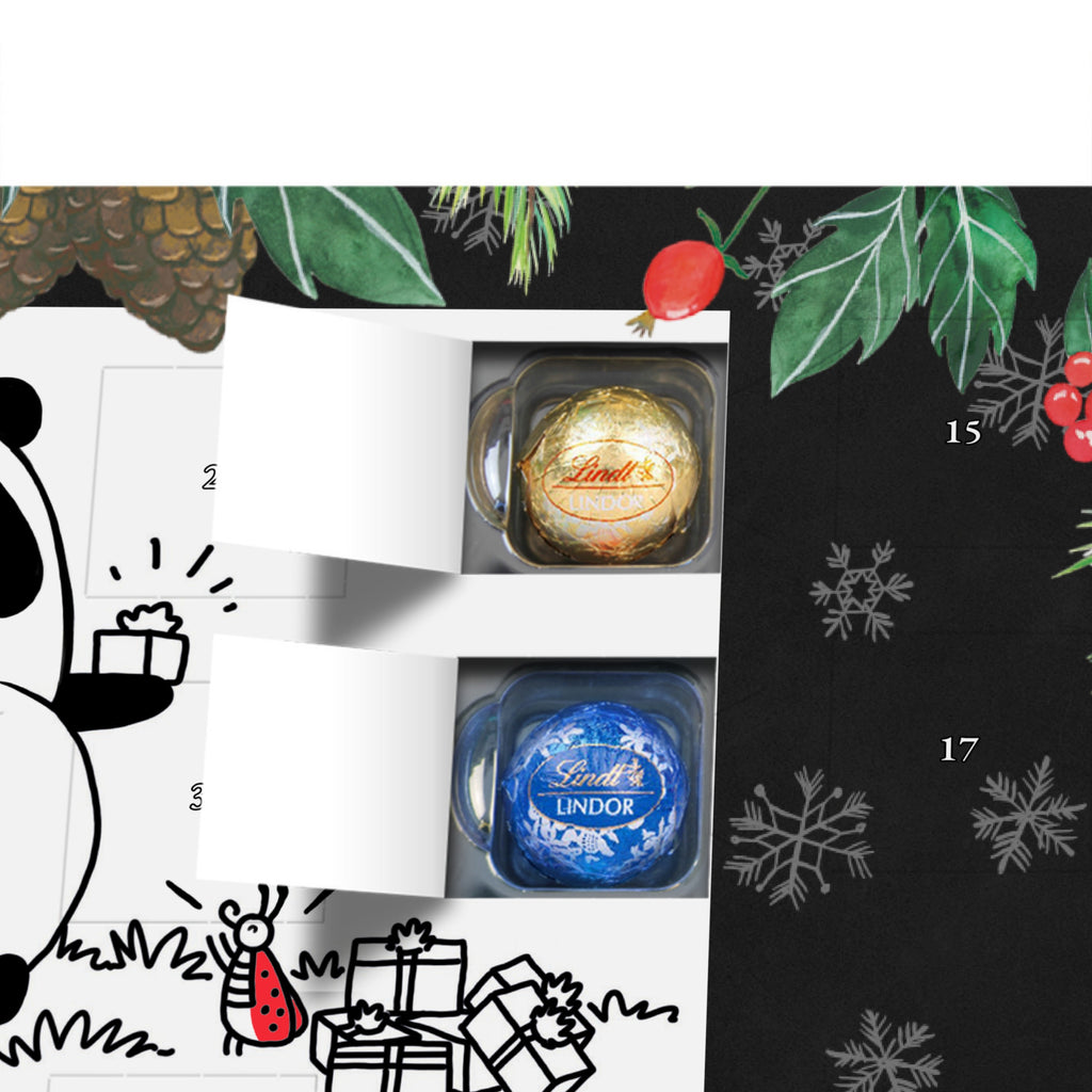 Personalisierter Kugel Markenschokolade Adventskalender Panda Weihnachtsgeschenk Personalisierter Kugel Markenschokolade Adventskalender